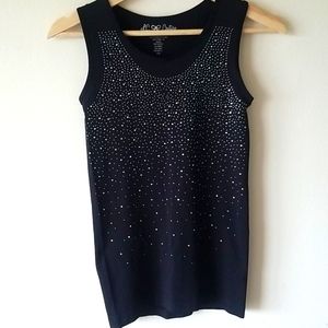 Womens bedazzled sleeveless top